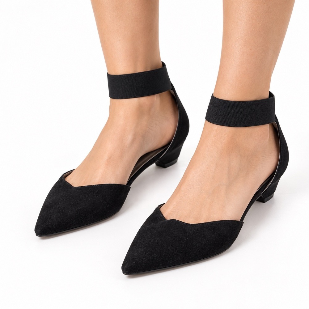 Worthington Vintage Y2K Black Pointed Toe D'Orsay Flats Women's Size 9.5